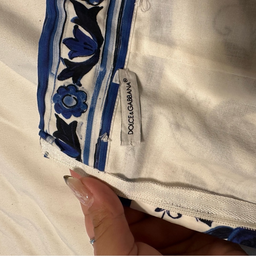 Dolce & Gabbana Blue and White Midi Skirt - Picture 7 of 7